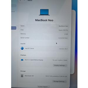 Apple 2026 MacBook Neo 13-inch Laptop with A18 Pro chip: Built for AI and Apple Intelligence, Liquid Retina Display, 8GB Unified Memory, 256GB SSD Storage, 1080p FaceTime HD Camera; Indigo