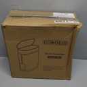 Bathroom Trash Can with Lid, 14 Liter/ 3.7 Gallon Bathroom Trash Can and Toilet Brush Set for Restroom, Bedroom, Living Room, Office, White Lid