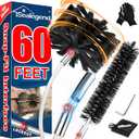 Sealegend 60 Feet Dryer Vent Cleaner Kit/Lint Remover/2×Upgraded Flexible QuickSnap Brush/Fireplace Chimney Brushes for Easy to Use/Works Well with/Without a Power Drill
