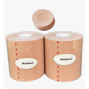 2 Rolls Trans Tape for Transitioning Chest Binding Tape FTM Chest Binder with Nipple Covers Waterproof 3 in X 16.5 ft