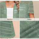 LILBETTER Womens Summer Lightweight Cardigan Short Sleeve Open Front Casual Loose Cover Ups 2025 (M)