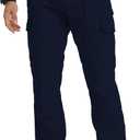 Mens Cargo Pants Tactical Work Construction for Men Ripstop Waterproof Outdoor Hiking with Pockets (Blue, M)