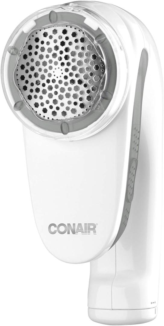 Conair Fabric Shaver and Lint Remover, Rechargeable Portable Fabric Shaver, White
