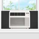 2 Pack Window Air Conditioner Side Panels, Ac Window Seal Kit Window Well Ac Covers for Outside Unit, Window Insulation for Summer Heat and Winter, 17in High X 9in Wide X 1in Thick, Black