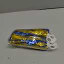 Hanaive 3 Pcs Cheerleading Pom Poms and Large Cheerleader Hair Bow Metallic Cheer Supplies for Team Spirit Sports Dance Cheering (Blue Mixed Gold)