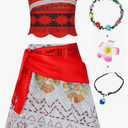 AOVCLKID Girls Adventure Costumes Skirt Set Princess Birthday Party Dress Halloween Cosplay Outfits with Accessories Size 120