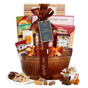 Broadway Basketeers Sympathy Gift Baskets Bereavement & Condolences Care Package with Gourmet Snacks - Thoughtful Sympathy Gifts Delivery for Loss of Loved One, Funeral, or Kosher Shiva, BB Date Not Found 