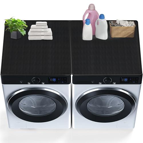 2PCS Washer and Dryer Covers for The Top, 26.77In X 26.77In Silicone Dryer Top Protector Mat, Waterproof, Scratch Resistant, Washable, Dryer Countertop for Home Kitchen and Laundry Room