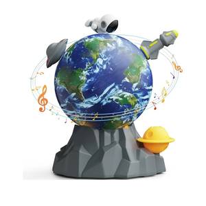 Magnetic Musical Rotating Ball,Space Toys for Kids 3 4 5 6 7 8 9 10 Year Old Boys Girls Sensory Toys for Toddlers Birthday Gifts Educational STEM Toy Playset with Astronauts Rocket Spacecraft Planet