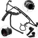 LR034637 Upper Supercharger Coolant Hose for Land Rover LR4 HSE Sport 3.0L 2014-2016 Rubber Black Good Sealing