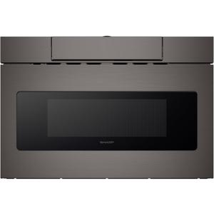 SHARP SMD2470AH Microwave Drawer Oven, 24-inch, 1.2 Cubic Feet, 950 Watt, Concealed Control Panel with Digital LCD Display, Black Stainless Steel