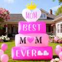DomKom 6ft Mothers Day Inflatables, Mother's Day Blow up Outdoor Decorations, Build-in LED Lights for Garden, Yard, Lawn, Outdoor, Holiday Decor