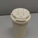 Insulated Coffee Tumbler 17.9oz 530ml Travel Coffee Mug 316 Stainless Steel Dual Drink Openings Leakproof Lid Reusable Insulated Coffee Mug Hot and Cold Ideal Travel Mug for Coffee Lover Daily (White)