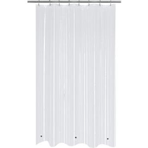 Mrs Awesome PEVA Shower Curtain Liners with 3 Magnets, Water Proof 54 inch Plastic Shower Liner for Bathroom or Shower Stall, Clear, 54x72
