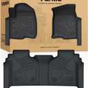 Floor Mats for 2019-2026 Chevrolet Silverado/GMC Sierra 1500 & 2020-2026 2500HD/3500HD Crew Cab (w/Rear Under-seat Storage), All-Weather TPE Custom Fit Floor Liners