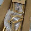 8FT Circle Arch Backdrop Stand for Parties, Round Balloon Arch Stand Kit with Base, Metal Gold Wedding Arches Frame Heavy Duty for Ceremony Birthday Baby Shower Gender Reveal Party Decoration