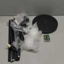 Fiqevs 4 Globe Floor Lamp with 2700K Warm Light LED Bulbs Included, Mid Century Modern Tree Standing Lamp with Frosted Glass Shade, Arc Torch Tall Lamp for Living Room, Bedroom, Office, Matt Black