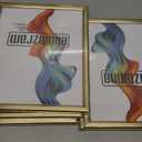 8x10 Picture Frame - Set of 5, Matte Gold 8 x 10 Photo Frame with High-Definition Glass, Modern 8x10 frame for Tabletop or Collage Wall, Perfect Christmas Frame