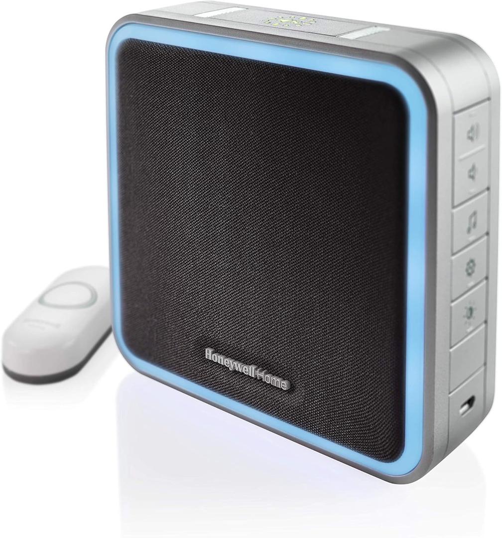 Honeywell Home RDWL917AX2000/E Doorbell Portable Wireless Doorbell & Push Button-9 Series, Blue