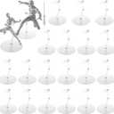 20 Pack Small Action Figure Stand with Display Holder Base Clear Action Figure Accessories Plastic Stand Display for 6 Inch or 1/144 Hg/rg Model, with 2 Screwdriver