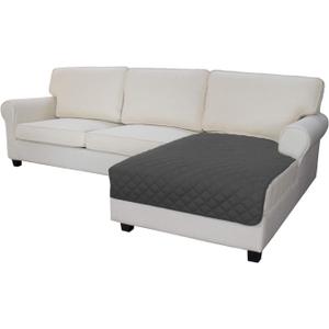 Easy-Going Sectional Couch Covers for Dogs L Shape Sofa Cover Reversible Sofa Slipcover Chaise Lounge Cover Furniture Protector Cover for Pets Dog Cat (42 x 68 inches, Dark Gray/Dark Gray)