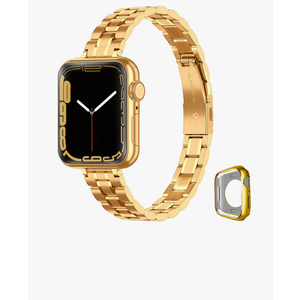 Metal band Compatible with Apple Watch Band  for women, Slim Thin Stainless Steel Wristband for iWatch Series 10/9/8/7/6/5/4/3/2/6/SE, Size 6.5 inches