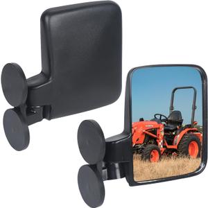 Tractor Mirrors, Strong Magnetic Side Mirrors for Tractors, Forklifts, Lawn Movers, Small Dozers, Lift Trucks, Golf Cart, Compatible with John Deere, Kubota and more, Installation-free, 2pcs
