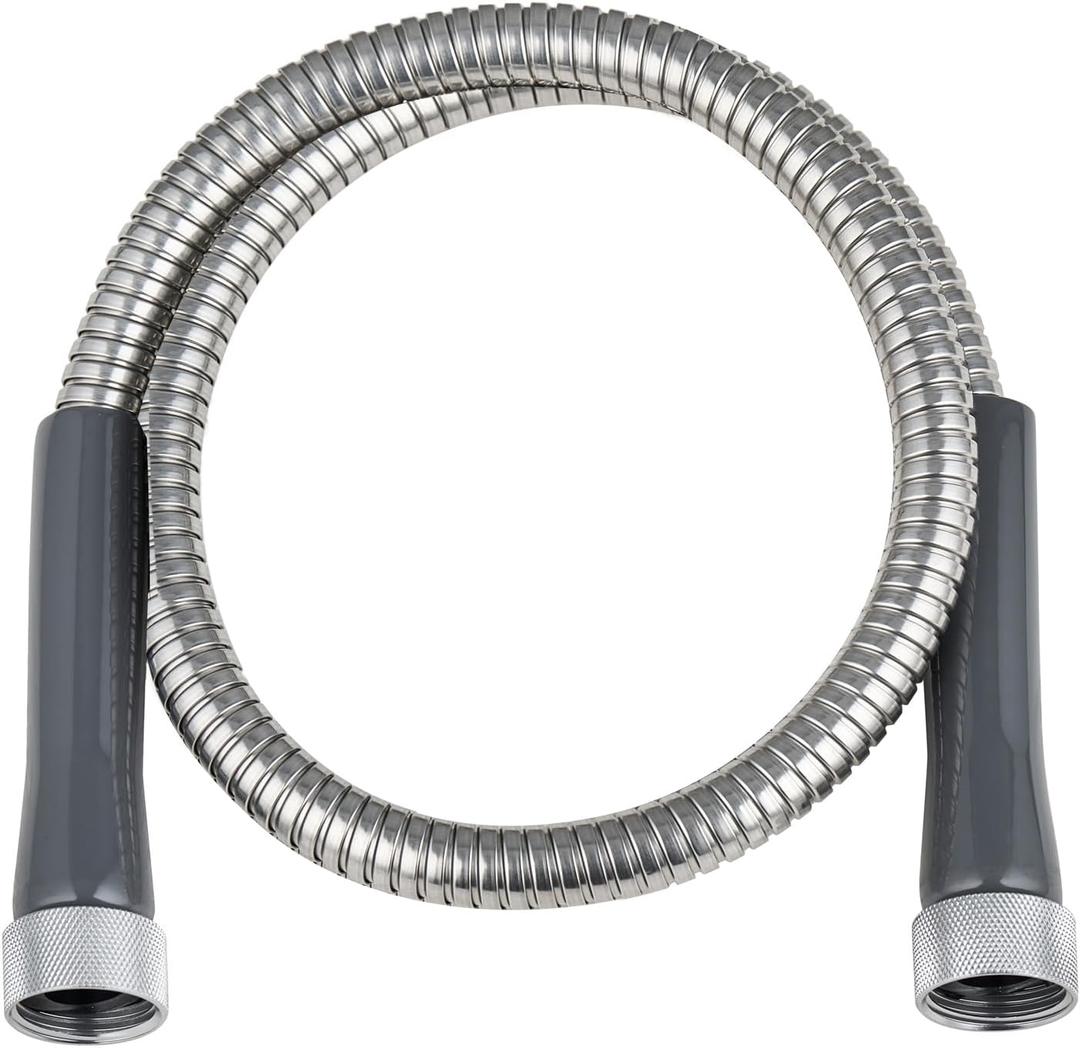 SKYWARD 304 Stainless Steel short Garden Hose 4 ft with Female to Female Metal Connector,Easy to Use & Store, Anti-Leakage Hose, High Water Flow (4ft)