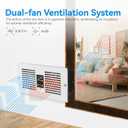 Room to Room Fan with Remote Control, 300CFM Through Wall Vent Fan with Temperature Control, 5-Speed Circulating Ventilation, for Kitchen, Laundry, Hardwired, RTR300-CV