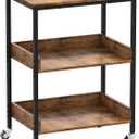 Kitchen Microwave Cart, 3 Tier Rolling Utility Cart on Wheels Coffee Cart, Storage Islands for Living and Kitchen Room (Upgrade 31.4-Inch)