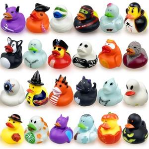 Anditoy 20 Pack Halloween Rubber Ducks Toys Bath Toys for Kids Toddlers Halloween Treat Bags Halloween Party Favors Gifts