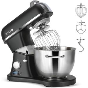 8.4QT Commercial Stand Mixer 800W with Aluminum Die Casting Meets the Standard of NSF/ANSI 8-2023, Mixers Kitchen Electric Stand Mixer with Stainless Steel 8L Bowl, Dough Hook, Whisk and Beater, Black