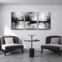 DZRWUBHS Large Wall Art for Living Room Canvas Wall Decor for Bedroom Black And White Wall Painting Inspirational Abstract Pictures Artwork Modern Office Ready to Hang Minimalist Home Decor Set of 3 20x28
