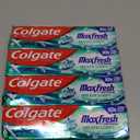 Colgate Max Fresh Whitening Toothpaste with Breath Strips, Clean Mint, 6 Ounce Tube, 4 Pack