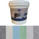 Epoxy Colored Sand Floor Paint, Epoxy Floor Paint High Gloss Marble Effect Coating for Indoor and Outdoor, Wear-resistant and non-slip Self-leveling Coating White 105OZ(3KG)