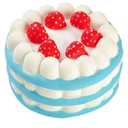 Cute Strawberry Cake Squishy Stress Ball, Soft Stress Relief Ball Squishy Moldable Slow Rise Relaxing Sensory Fidget for Birthday Party Favors Anxiety Relief