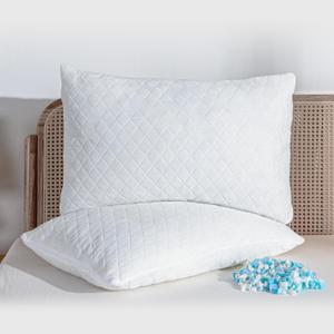 Sleep Shredded Memory Foam Pillows, Adjustable Bed Pillows for Side, Back or Stomach Sleepers, Queen Size Neck Support Pillow with Washable Removable Cover (2 Pack)