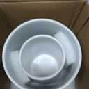 LE TAUCI Utensil Holder, 7.3"+5.4" Ceramic Kitchen Utensil Holder for Countertop, Large Cooking Utensil Crocks for Kitchen Counter Decor, Morden Utensil Organizer for Spatula, Set of 2, White