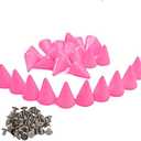Gdeal Metal Bullet Rivet Stud Spikes,7x10mm Colored Metal Screw Back Rivet,Cone Bullet Spikes,DIY Leathercraft Findings (Rose Red)
