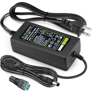 Power Adapter 12V 5A 4A 3A 2.5A 2A 1A AC DC Power Supply Cord Cable 5.5x2.1mm for Sceptre EC Series Monitor,ONN,AOC,Dell,Webcam, Router, Projector, CCTV, Speakers & More 12v 5a Monitor Charger