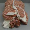 Snuggle Sac Orange Fall Throw Blanket for Couch, Oversized Throw XL Super Soft Warm Blankets Cozy Knit Fuzzy Throws for Sofa, Bed, Living Room, Heather Orange, 50x70 inches