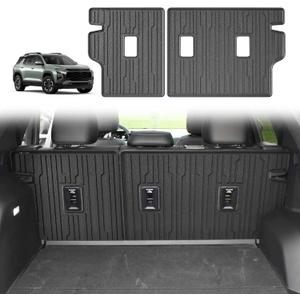 TripleAliners Rear Back Seat Protector Cover 2nd Row Backrest Mats All Weather Liners Compatible with 2025 Chevy Equinox Accessories TPE Custom Fit Protection Seat Back Cover(No for EV)