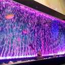 LED Aquarium Lights for Fish Tank,Submersible Fish Tank Light with Air Bubbler Hole Bubble Wall RGB Color Changing Brightness Adjustable Waterproof Remote Control Bubble Tube Light,5W 18inch