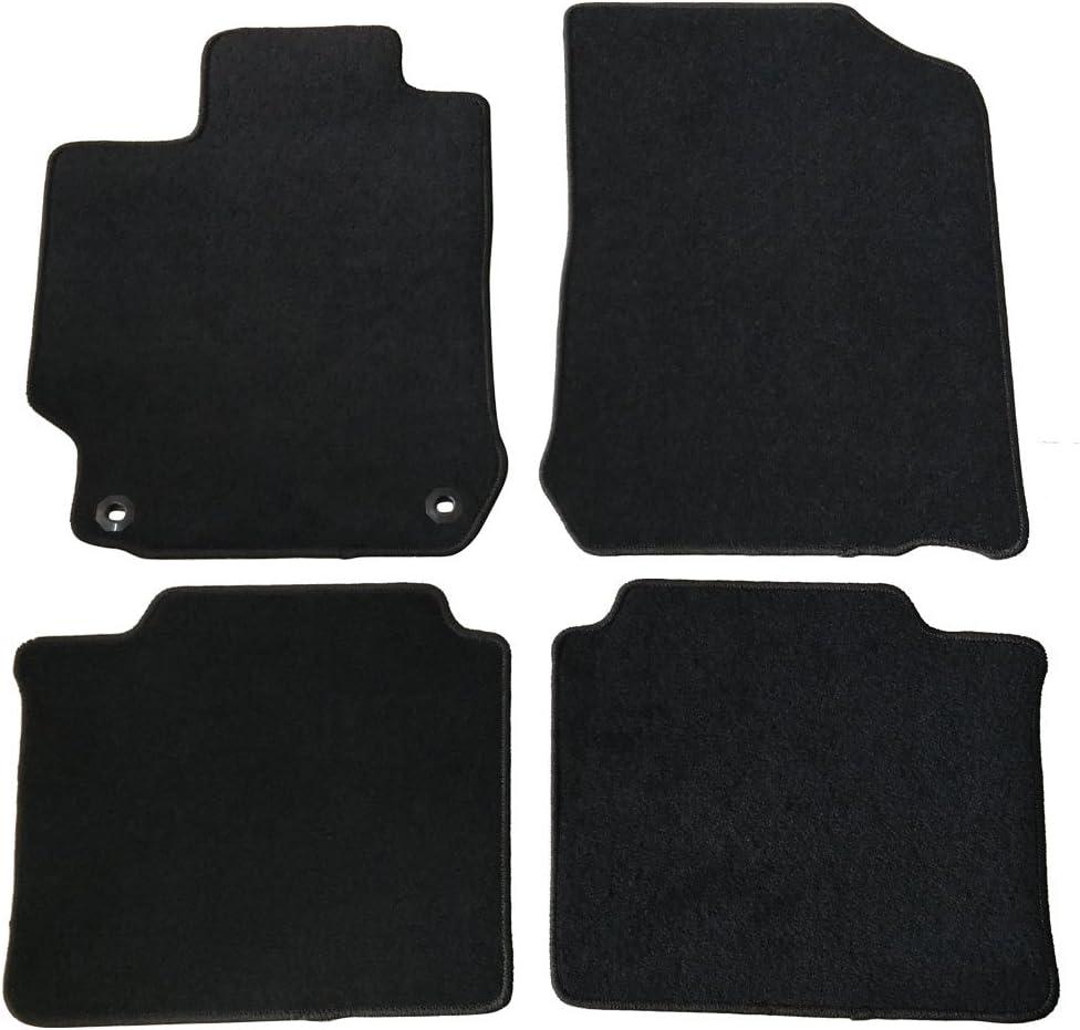 Floor Mats Compatible with 2012-2017 Toyota Camry, Black Nylon Front Rear Flooring Protection Interior Carpets 4PC by IKON MOTORSPORTS, 2013 2014 2015 2016