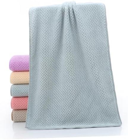 Mobestech 1pcs Gray Thick Pineapple Texture Beauty Towels Soft Coral Fleece Bath Towels Highly Absorbent Shower for Home Use Quick Dry Microfiber