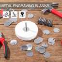 Hicarer 100 Pcs Solid Tags for Stamping Round Key Tags Blanks with Hole for Pets Plants Doors Pipe Valves Equipment Tool and Keys Labeling (Silver, 1.25 Inch)