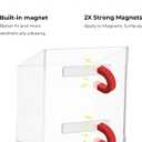 2 x ECHSRT Acrylic Pen Holder 2-Pack With Megnetic,No-Adhesive Embedded Magnets, Dry Erase Marker Holder for Whiteboard & Fridge, Locker Accessories Organizer for Office School Desk (1 Compartment-Magnetic)