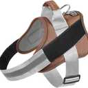 Bolux Dog Harness, No-Pull Reflective Dog Vest, Breathable Adjustable Pet Harness with Handle for Outdoor Walking - No More Pulling, Tugging or Choking (XX-Large (Pack of 1), Brown)