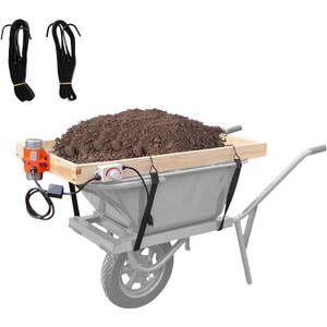 110V Adjustable Vibrating Soil Sifter 40W,40"X19.6"Semi-Industrial Grade Wooden Screen Rock Sand Gravel Sifter - Fits Wheelbarrows for Yard and Garden(Not Included) (EXP 02/04/26)