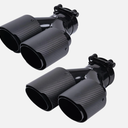 2Pack Carbon Fiber Dual Exhaust Tips 3" Inlet to 3.5" Outlet, Universal Tailpipe 3 Inch Exhaust Muffler Tips (Gloss)